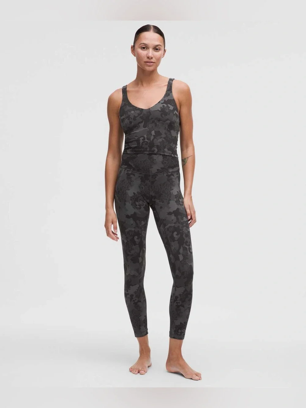 Lululemon Align Tank Top *Light Support, A/B Cup Hidden Heritage Lace Black Mult